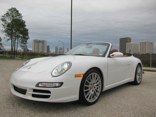 Carrera 911 s rare white with terracotta full leather f77 perf pack,13342 miles!