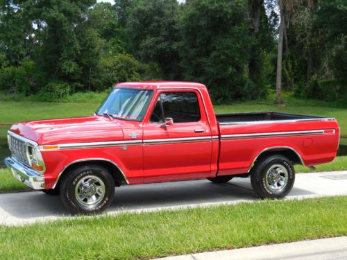 1978 ford f100  ranger xlt totally restored great truck fuelly 5.0 gt v-8