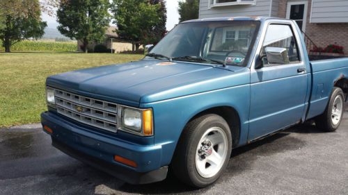 1989 chevrolet s10 2.5 manual rwd short bed lowered blue aluminum wheels needs w