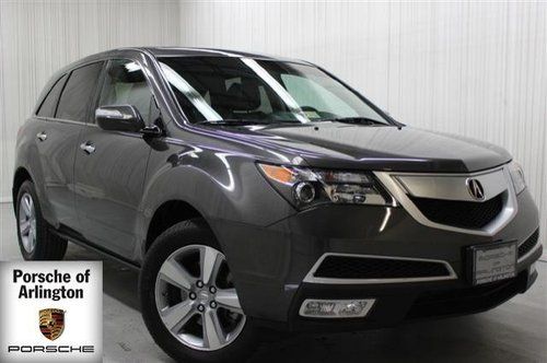 2011 acura mdx navigation leather third row xenon low miles grey black one owner
