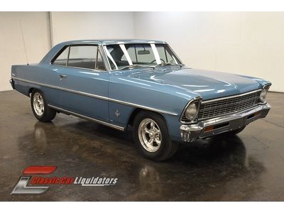1967 chevrolet nova 350 v8 automatic blue on blue bench seat look at this