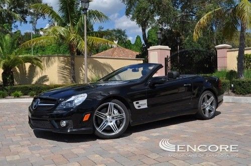 2009 mercedes benz sl63 amg roadster**prem 1 pack**pano roof**airscarf*amg wheel