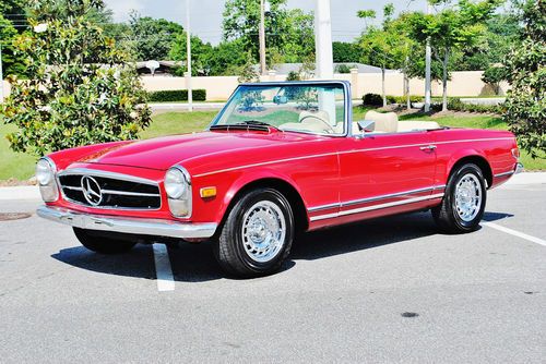 Simply amazing restored 1969 mercedes-benz 280sl convertible one great sl benz