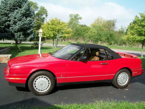 1989 cadillac allante red beauty super driver tan leather int., hardtop included