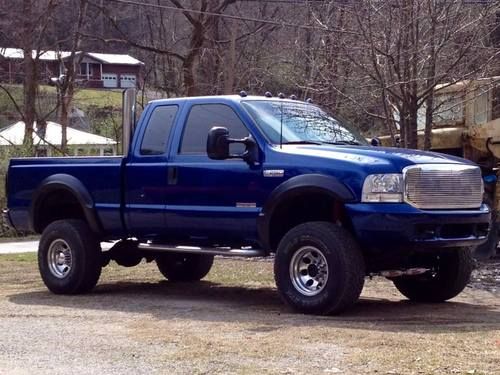 2000 f250 f-250 blue lifted extended cab powerstroke power stroke
