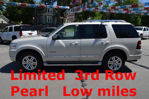 06 explorer limited, pearl on tan leather. 4x4 power 3rd row moon roof