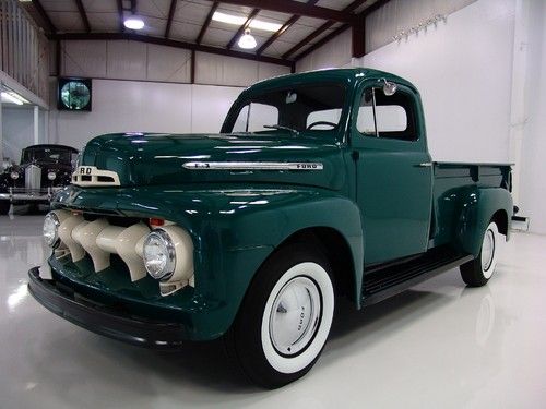 1951 ford f-3 pickup, showing 76,690 miles, 4-speed transmission!