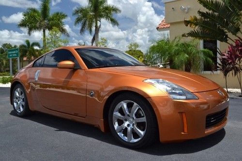 Florida 350z coupe le mans metallic burnt orange leather chrome auto 72k nav