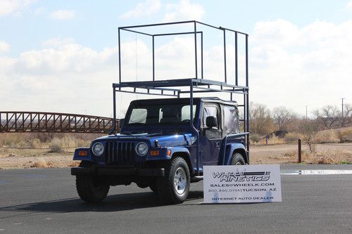 2005 jeep wrangler 4.0l i6 4x4 17k miles engine warranty gobi style rack ac