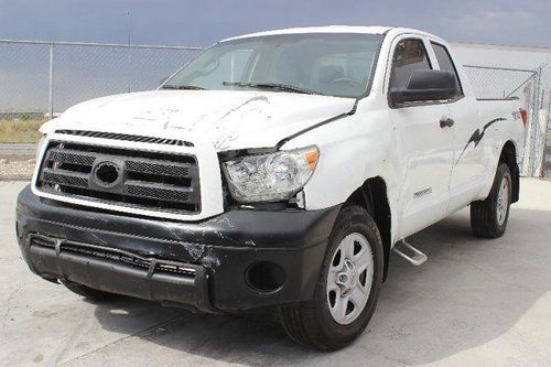 2010 toyota tundra sr5 double cab damaged salvage low miles runs! leather l@@k!!