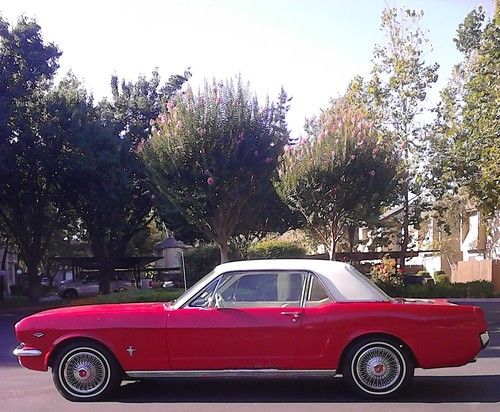1964 1/2 ford mustang factory 289 four barrel d code california black plate car
