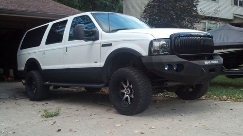 2001 ford ecursion 7.3 diesel lifted road armour bumpers 20x12 wheels 4x4