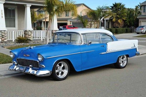 Restored 1955 chevy belair 350 4sp new paint&amp;int pdiscb california show &amp; drive