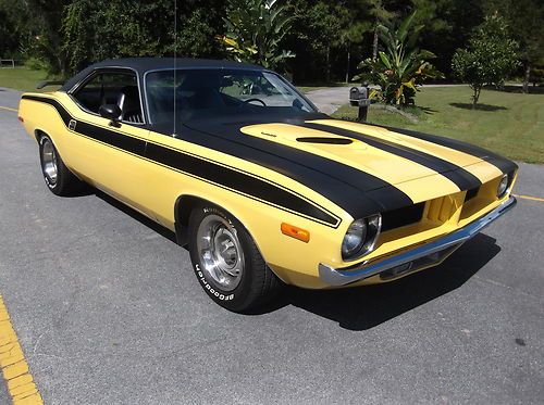1972 plymouth cuda nos 58k miles 340cui # match solid southern car show race rod