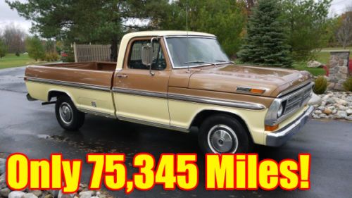 1972 ford f100 ranger xlt long box pickup 75,345 miles 360 v8 automatic original