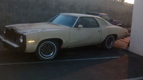 1974 pontiac grand am muscle car barn find. 54k ca blue plate, runs/drives