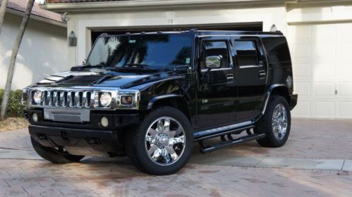 2005 hummer h2 clean ! - triple black, fully loaded + upgrades, excellent cond.