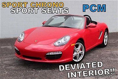 1-owner 12k mi red sport chrono pcm 08 09 10 12 911 cayman carrera boxster s 6sp