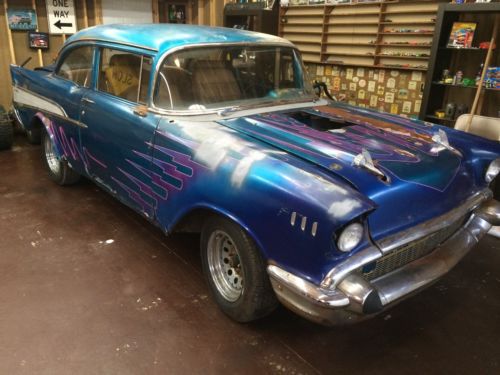 1957 chevy bel air 210 80&#039;s custom show car stored 20 years