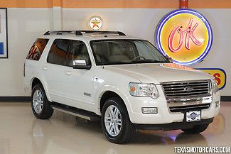 2007 ford explorer limited, white, tan leather, nav, power 3rd row, sunroof