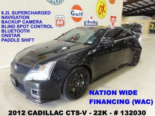 2012 cts-v coupe,auto,sunroof,nav,htd/cool lth,bose,black whls,22k,we finance!!