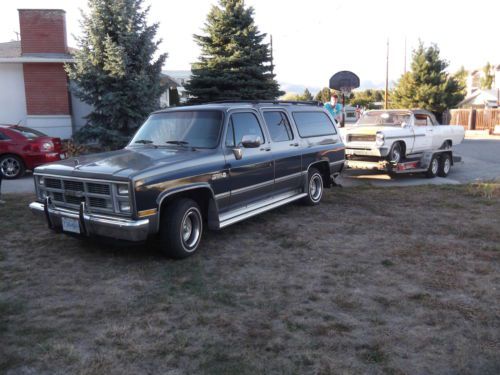 1987 87 gmc chev chevrolet suburban sierra classic 3rd seat 350 fuel injected