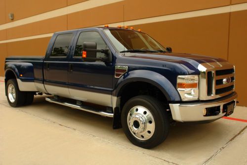 08 ford f450 lariat 4x4 off-road crew cab diesel drw 4wd moon roof low millage!!