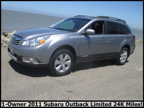 Nice one-owner 2011 subaru outback limited only 24,000 miles! leather 4wd!