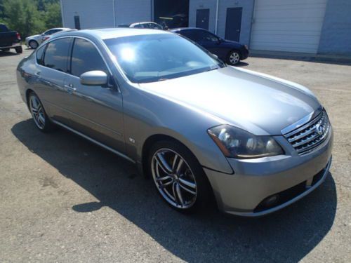 2007 infiniti m45, salvage, damaged, runs and lot drives, leather, loaded