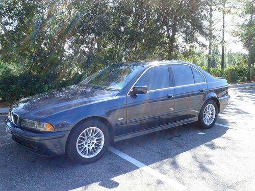 2002 bmw 530i sedan 5-speed manual blue premium cold weather packages
