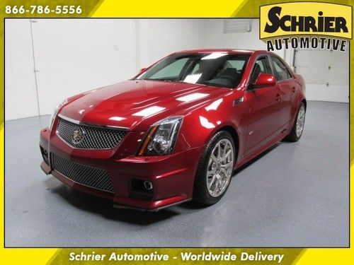 2009 cadillac cts-v red sunroof 6.2l v8 super charged sunroof navigation