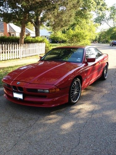 1993 bmw 850ci - red with polished 20'' wheels