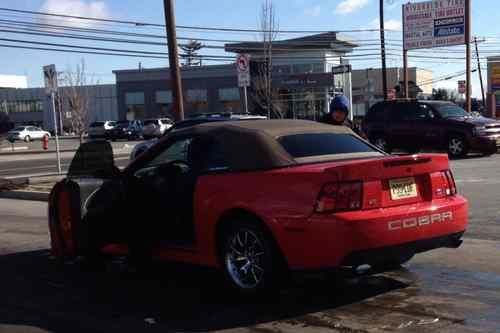 2003 mustang cobra svt torch red convertible - super low miles