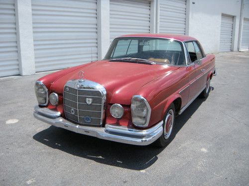 1967 mercedes 250se coupe w111 low miles with a/c california rust free