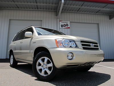 2003 toyota highlander limited 4x4 abs awd leather low miles clean reserve no