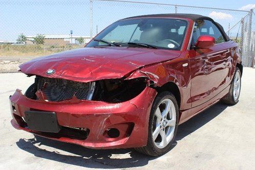 2012 bmw 128i convertible damaged salvage only 14k miles loaded nice color l@@k!