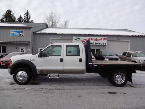 2005 f-450 crewcab xlt 6.0 diesel 1 owner truck w/9ft flatbed. very nice truck!