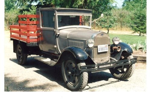 1929 ford aa flat bed truck