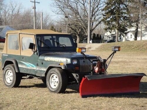 1994 jeep wrangler s (with plow) sport utility 2-door 2.5l