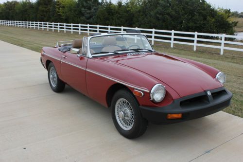 1980 mgb roadster 17750 miles one family owned since 1981