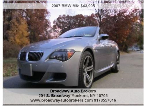 2007 bmw m6 convertible smg v-10 low miles 25k!!!! clean rare
