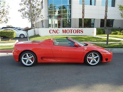 2005 ferrari 360 spider f1 rosso corsa w/ tan / loaded with options / serviced