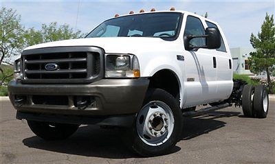 No reserve 2004 ford f450 xl crew cab &amp; chassis low mile 1 owner very clean!!