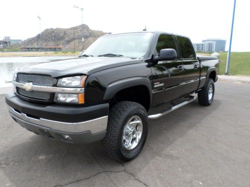 2003 chevy 2500 hd crew cab sb 4x4 duramax diesel allison serviced carfax cert.