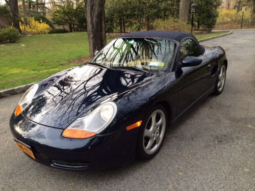 2000 porsche boxster blue/tan 52k original miles 4,000 miles a yr