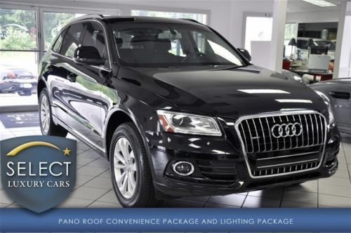 Beautiful one owner q5 2.0t pano roof convenience &amp; lighting package 13k miles