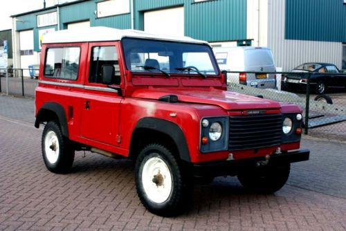 1984 landrover 90 station wagon lhd left hand drive 2.5 diesel finished in red