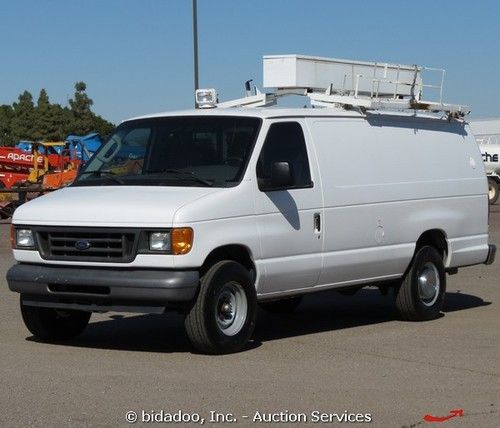 2006 ford e350 ext utility cargo van 6.0l powerstroke diesel a/t a/c cruise cd