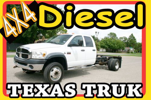 Cummins turbo diesel st crew 4dr cab chassis 4x4 automatic trans dually tx truck