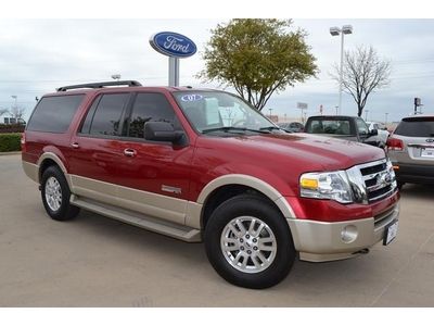 2007 ford expedition el 4x4, eddie bauer, rear entertainement dvd, 3rd row, nice
